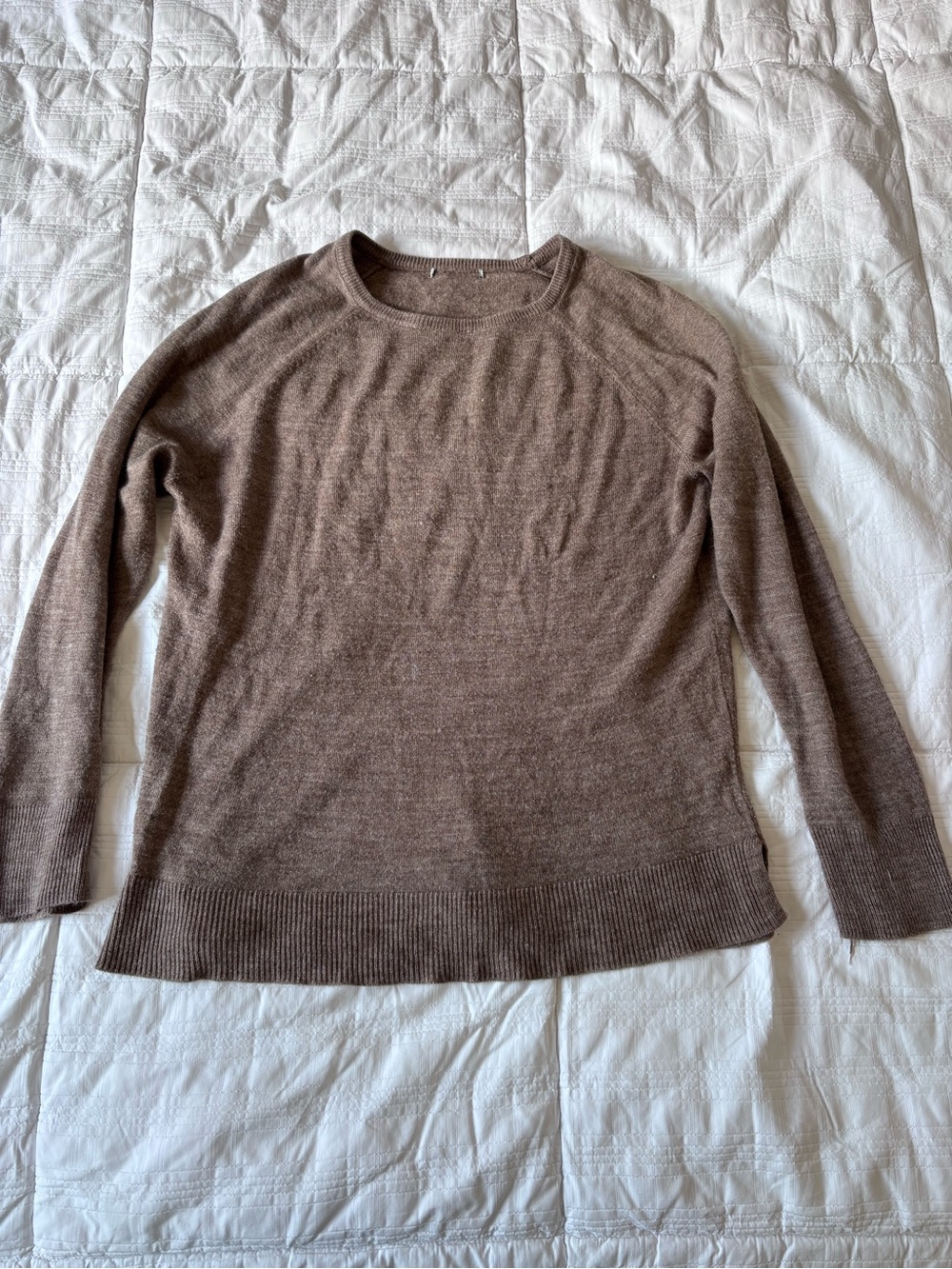 H&M Brown Scoop Neck Knit Sweater
